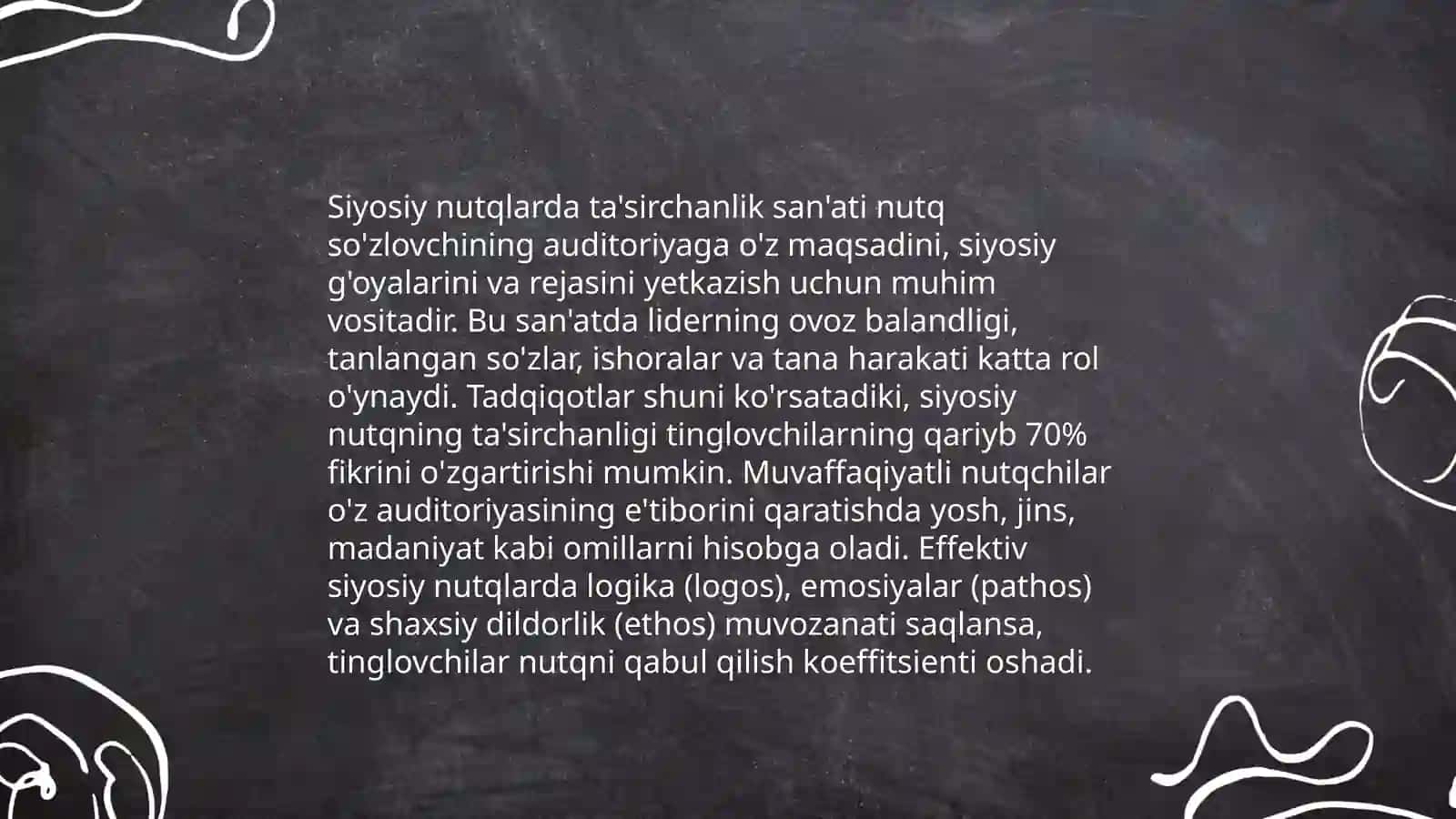 Siyosiy va ijtimoiy notiqlik. Sessiya konferensiyasidagi siyosiy nutqlar 4