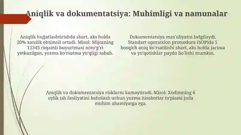 Lavozim vazifalarini to'g'ri bajarmaslik 4