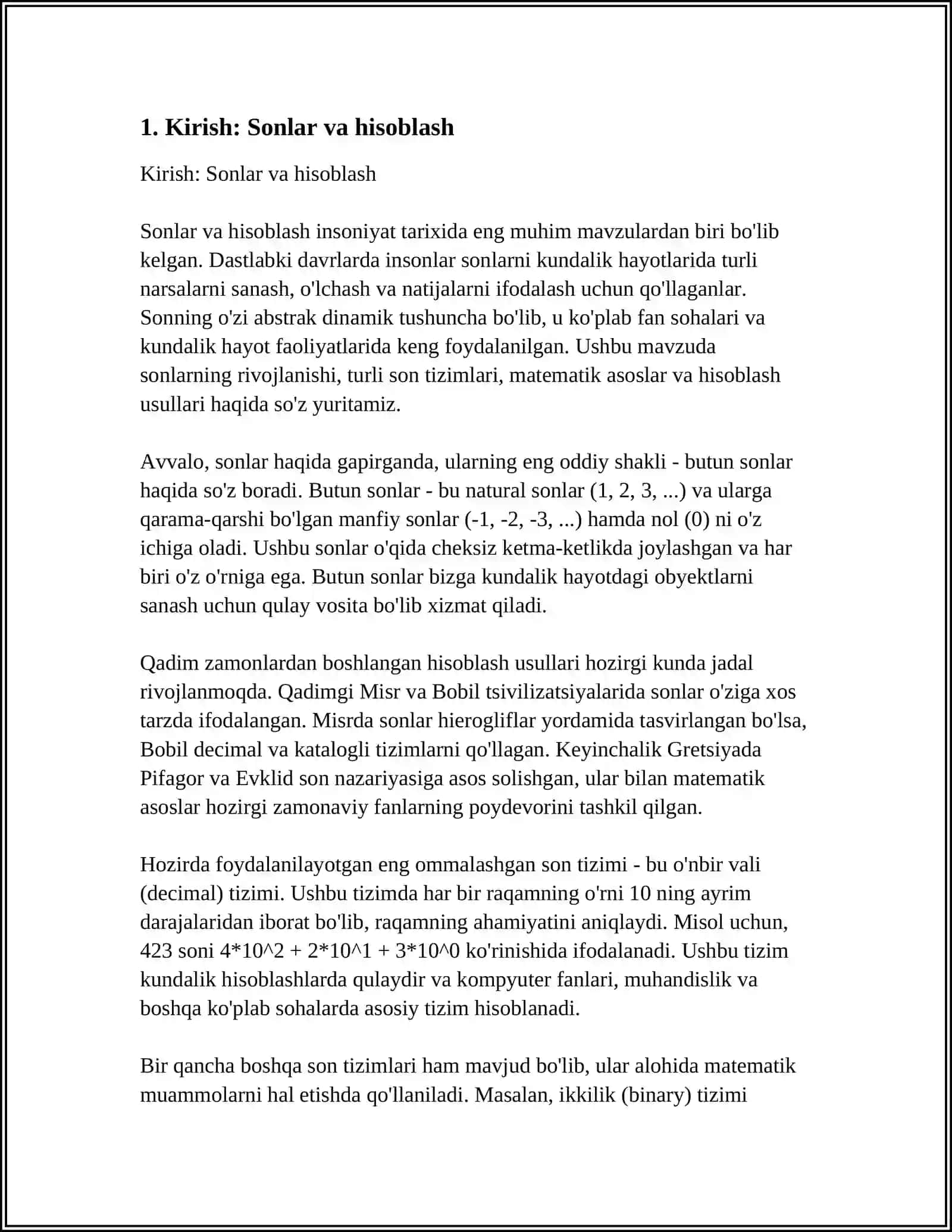 10 VA 1000 XONALI SONLARNI NOMERLASHGA ÓRGATISH METODIKASI 4