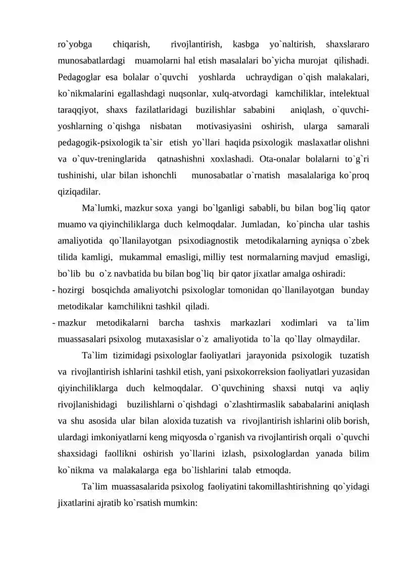 Ta`lim so`hasidagi psixologik xizmatlar 4