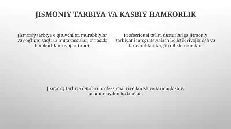 Professional ta'limda jismoniy tarbiya darslari 4