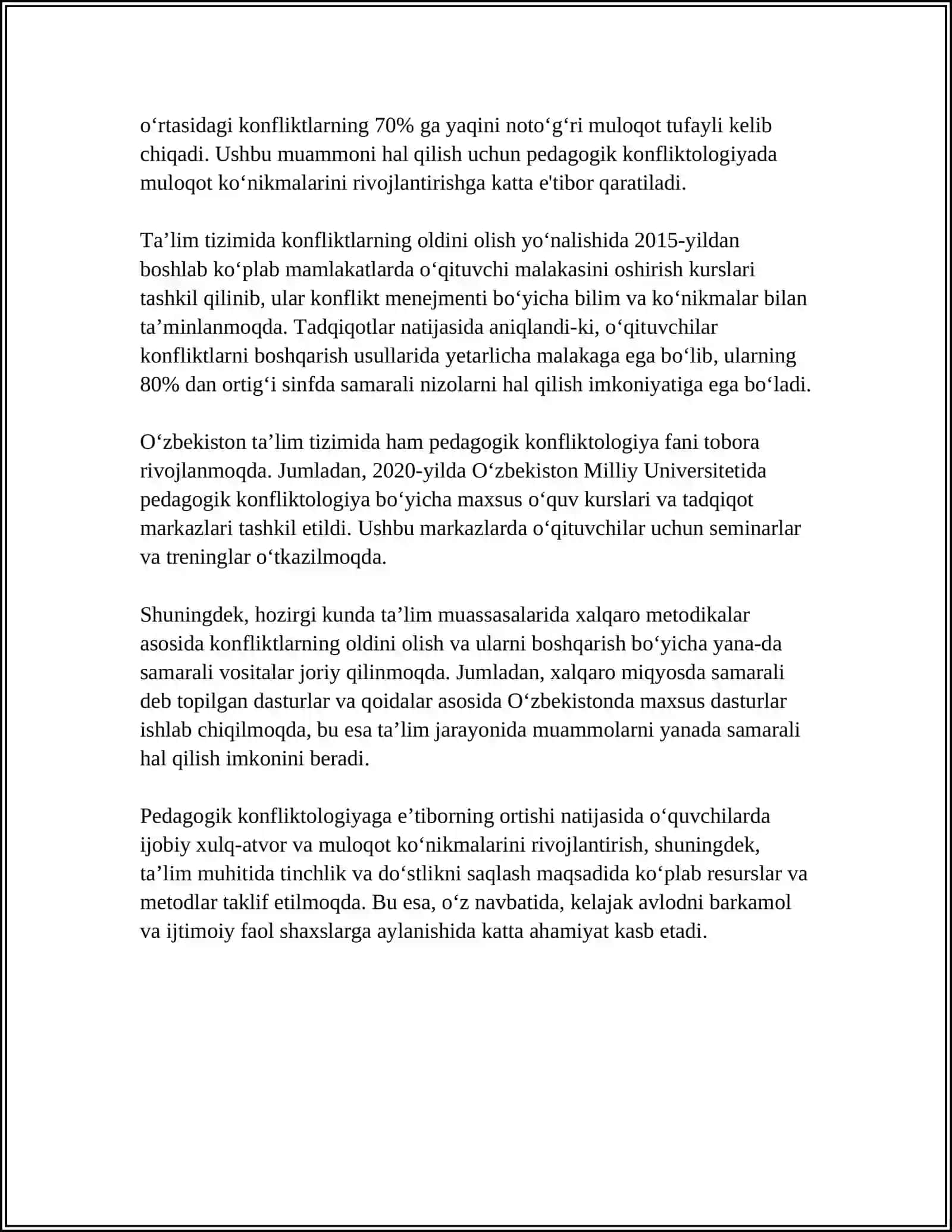 Pedagogik konfliktologiya fanining ahamiyati 4