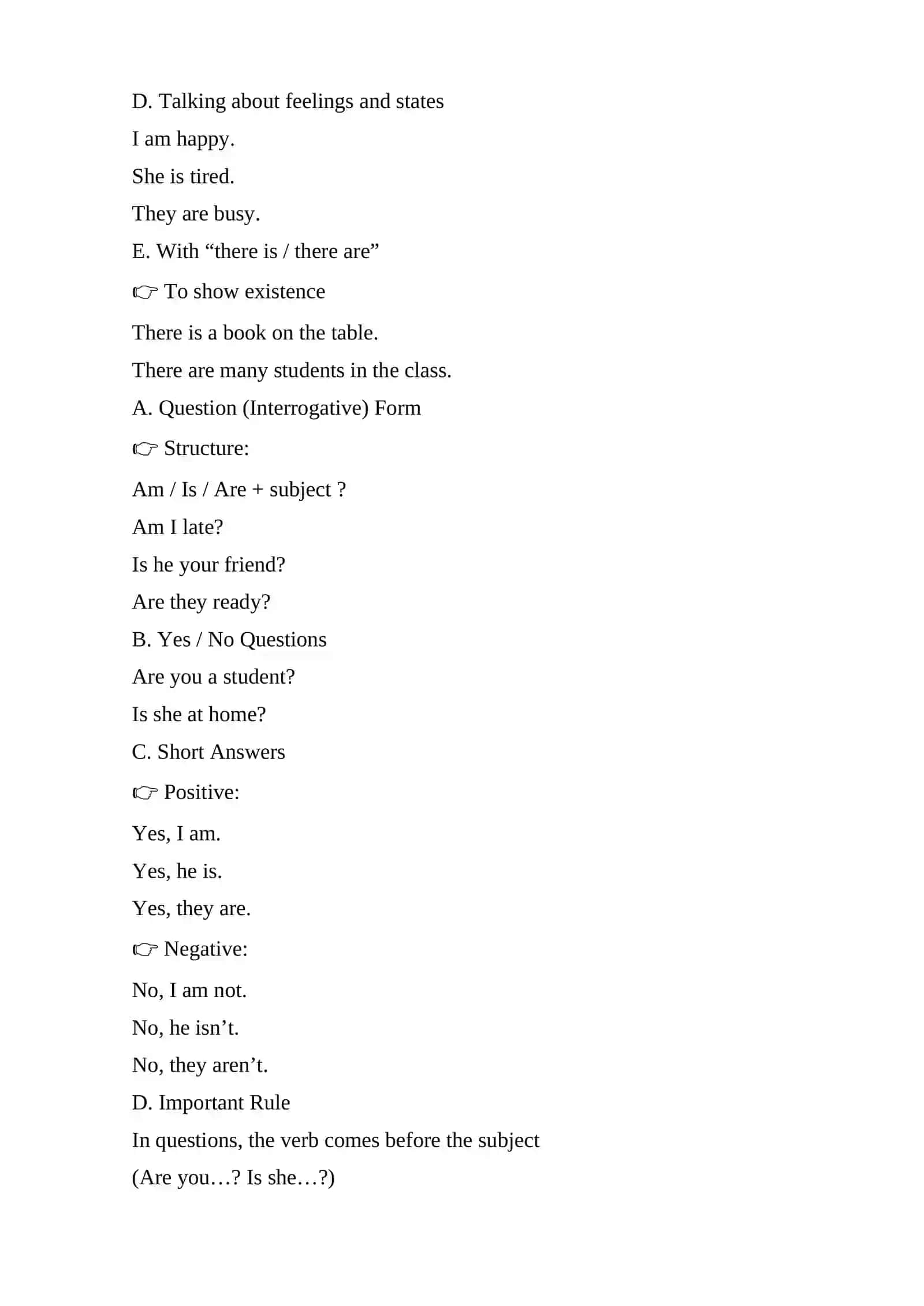 To Be (am/is/are) 4