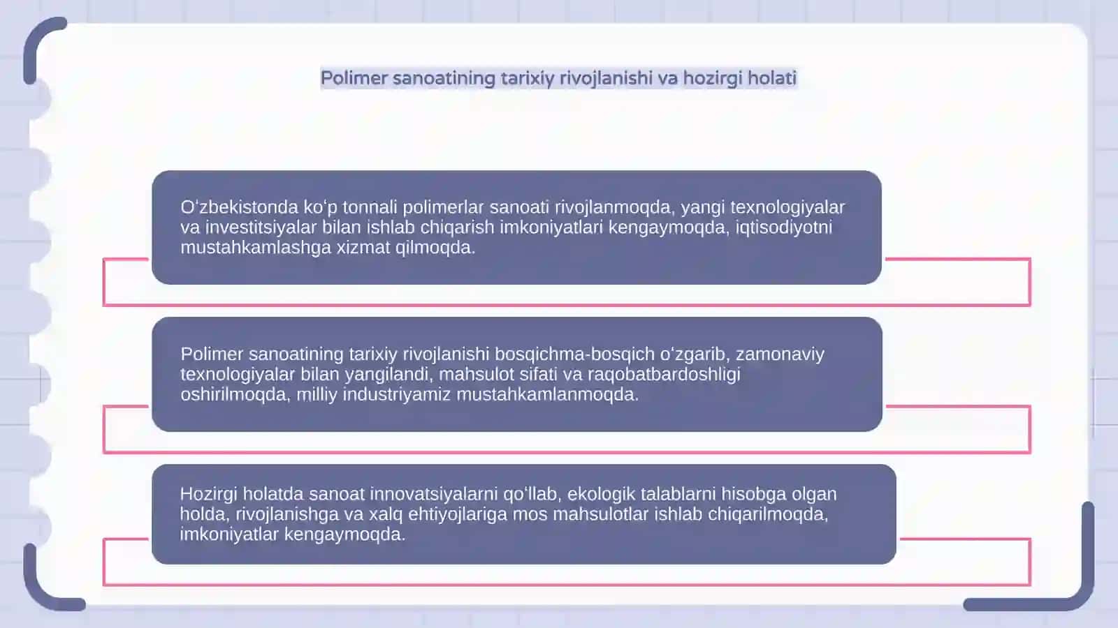 Oʻzbekistonda koʻp tonnali polimerlar sanoati 4