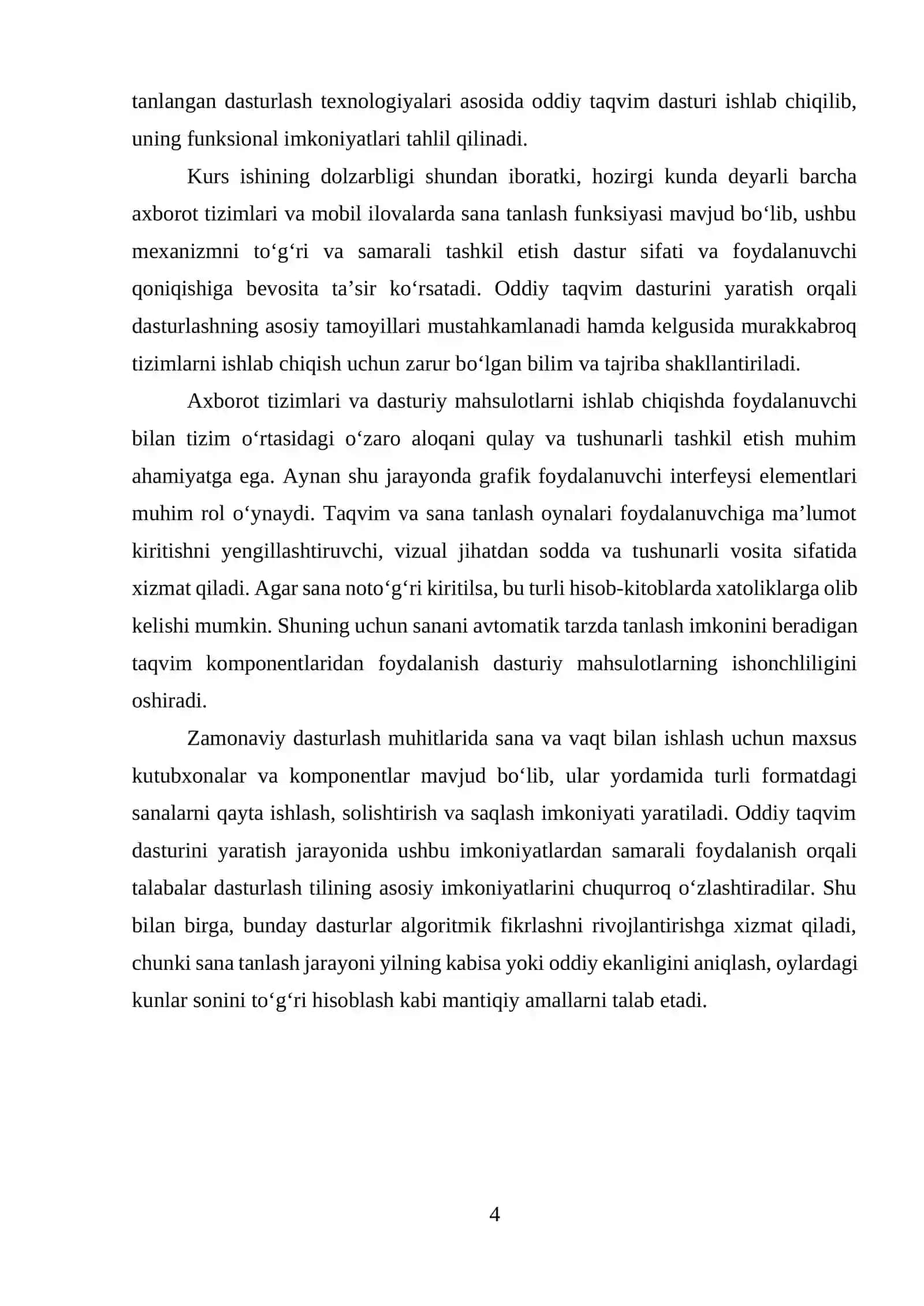 Taqvim va sana bilan ishlashning nazariy asoslari 4
