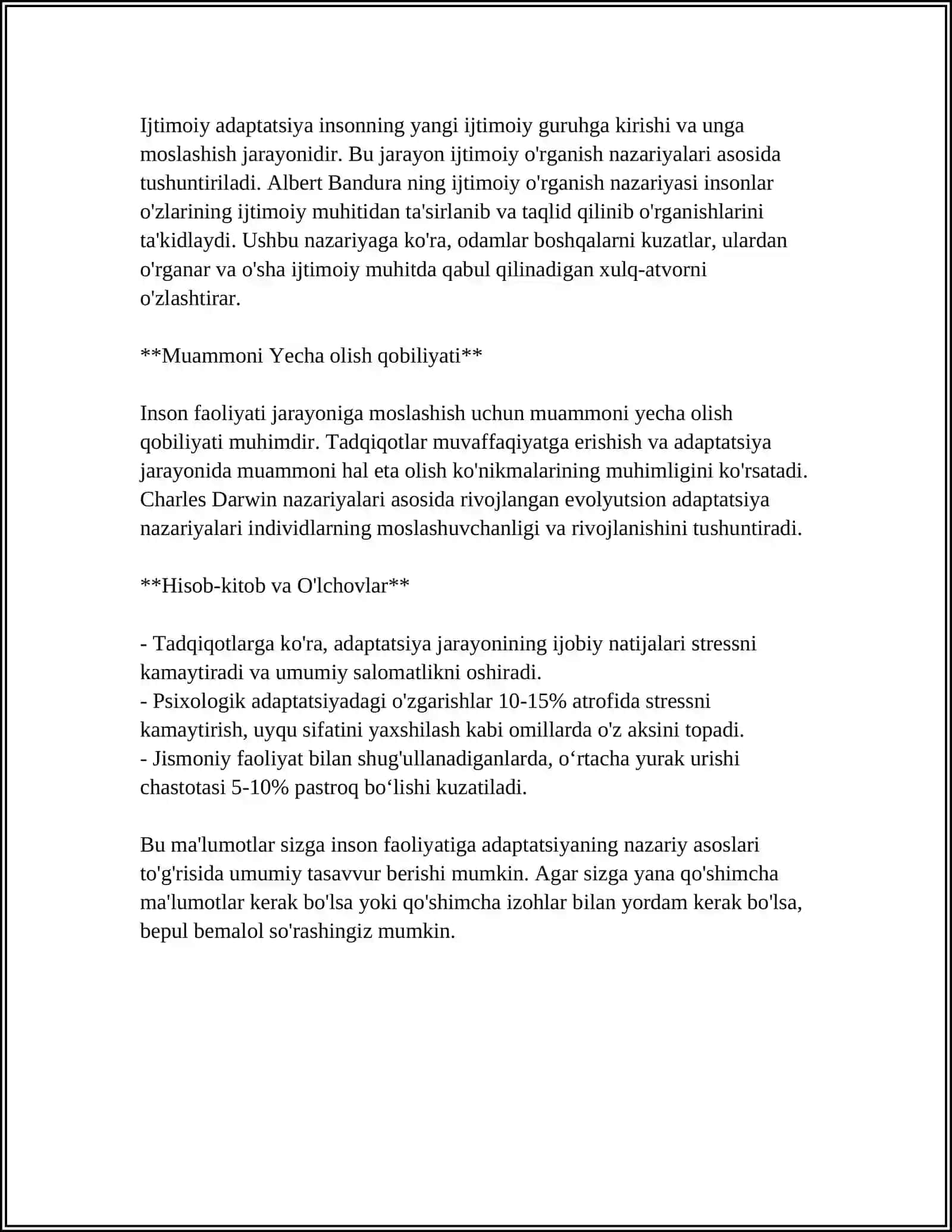 INSON FAOLIYAT JARAYONIGA ADAPTATSIYASI 4