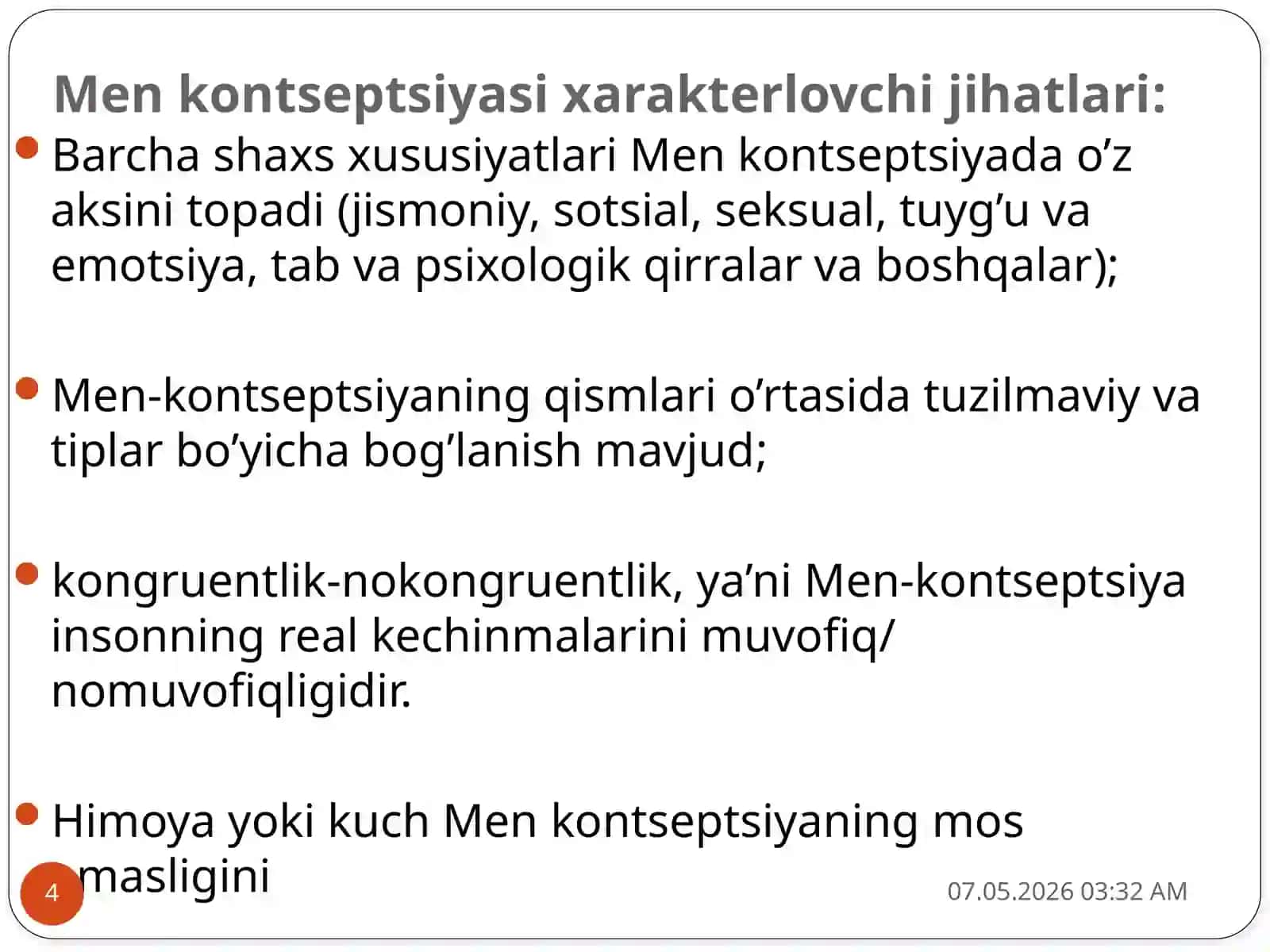 Inson tabiati haqida K.Rodjers tasavvurlari 4
