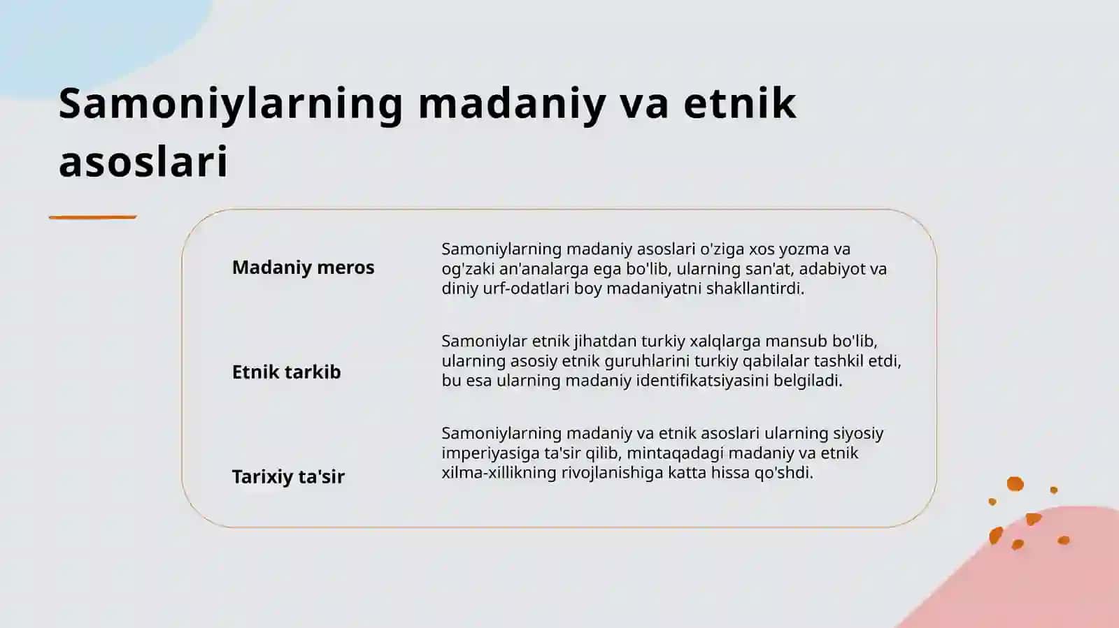 Samoniylarning kelib chiqishi mavzusida slayd taqdimot 4