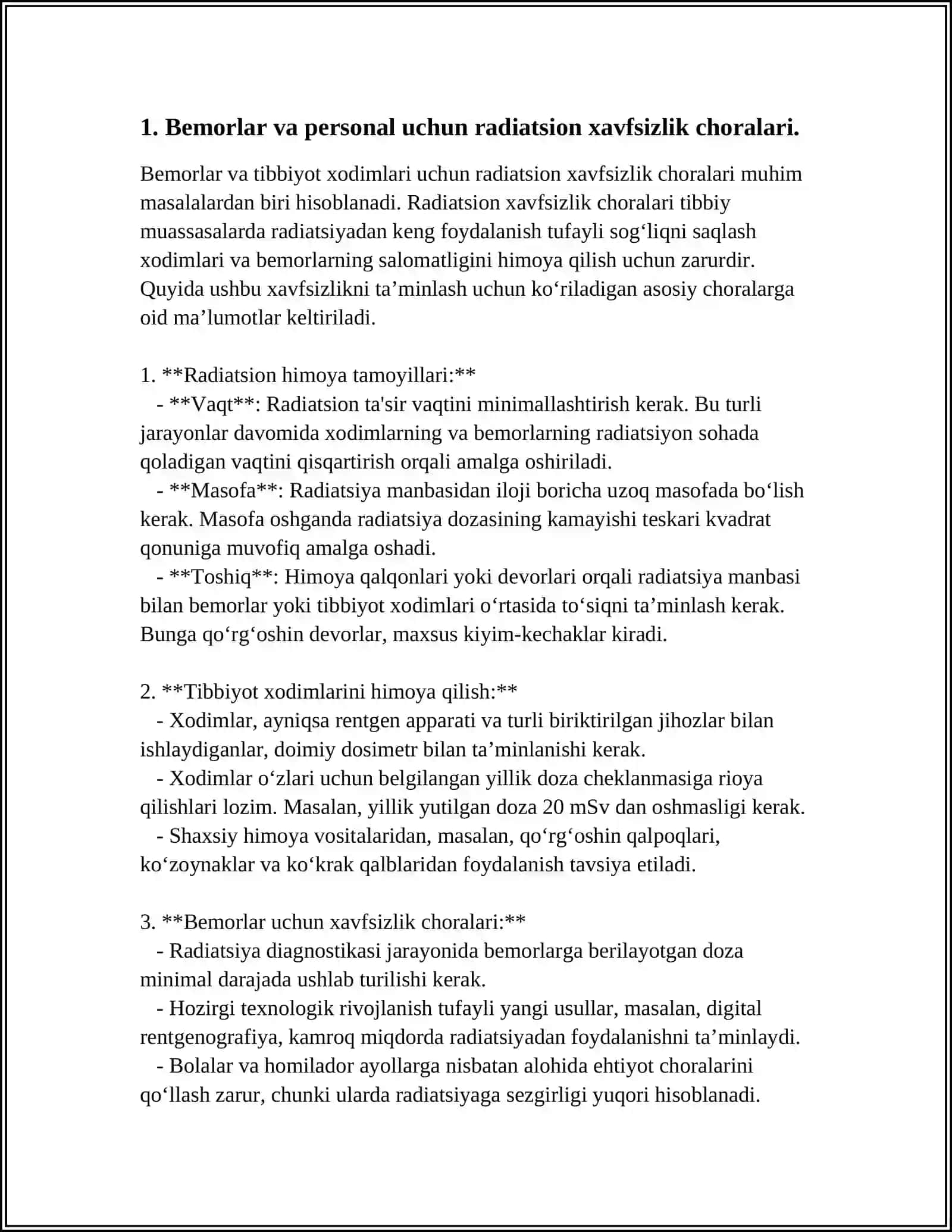 BEMORLAR VA PERSONAL RADIATSION XAVFSIZLIK ZAMONAVIY RENGENALOGIK USULLAR TISH JAG' SOXASI O'SMALARIDA TAMOGRAFIK TEKSHIRUVLAR AXAMIYATI 4