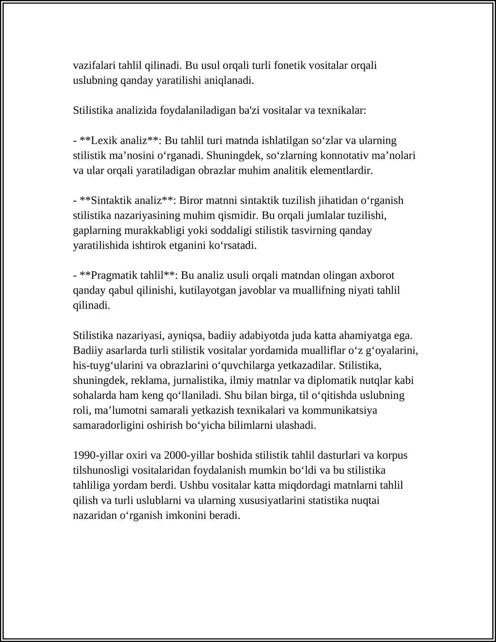 STILISTIKA BO‘YICHA UMUMIY TUSHUNCHALAR 4