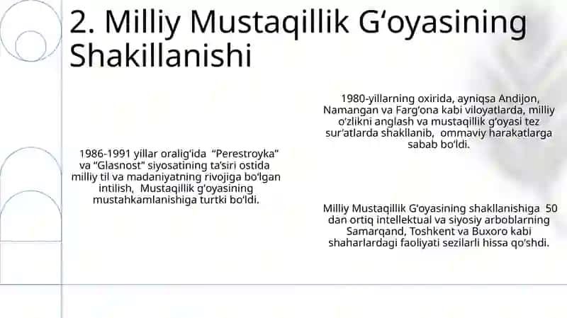 O'zbekiston mustaqillikka erishish arafasida ijtimoiy siyosiy jarayonlar 4
