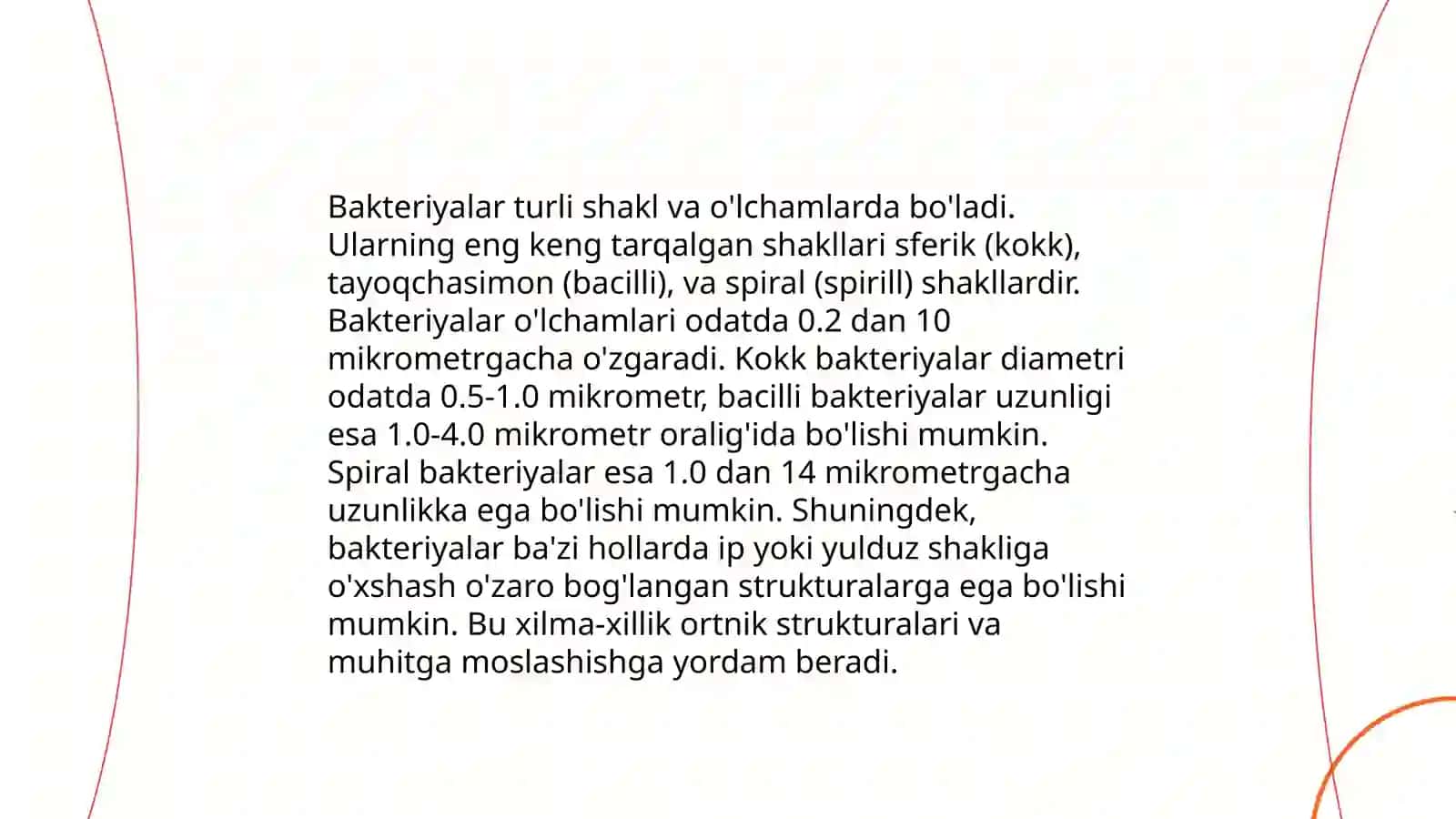 Turli mikroorganizmlar morfologik turlariga tavsif 4