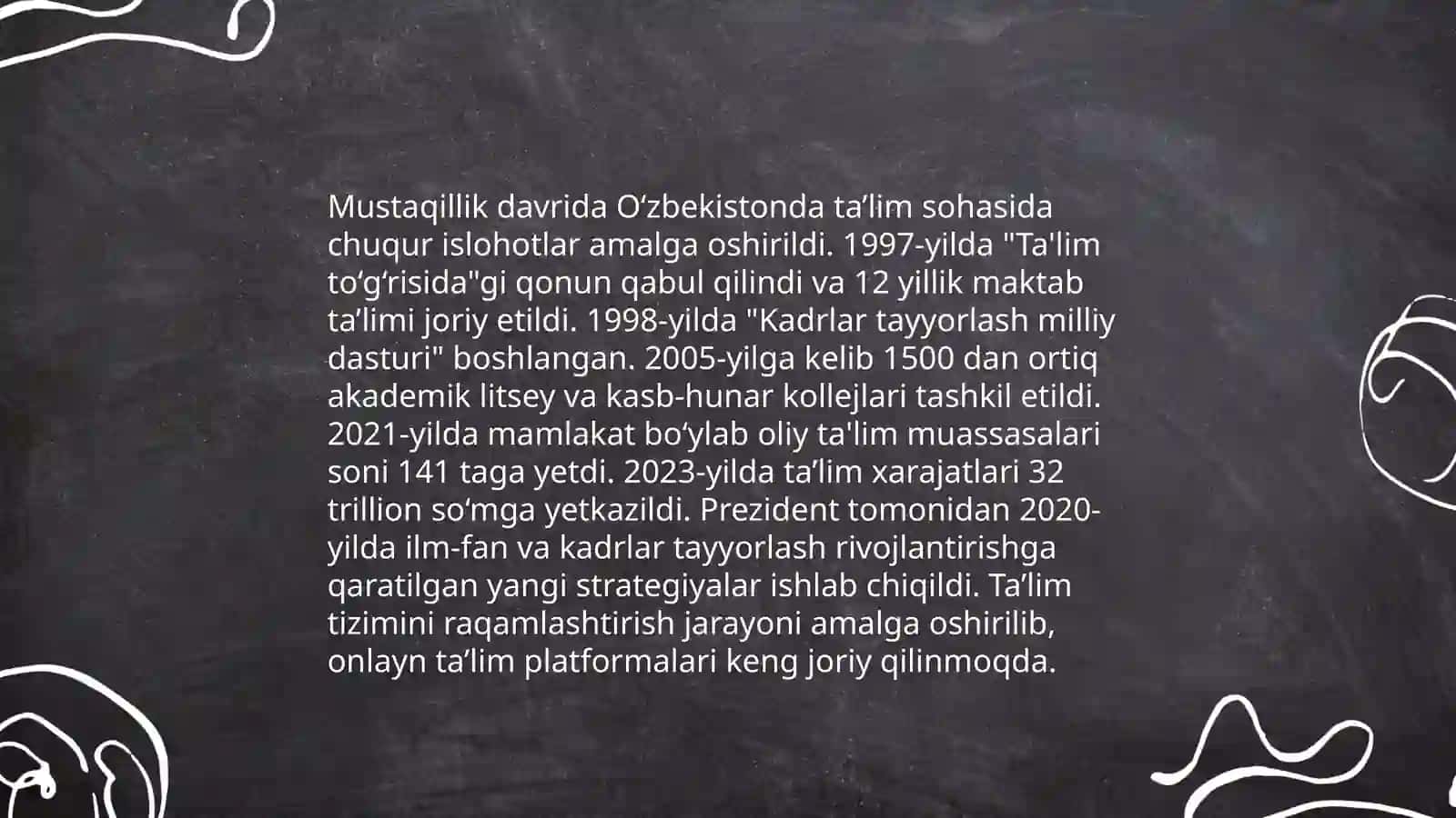 O'ZBEKISTONDA TALIM RIVOJINING OZIGA XOS XUSUSIYATI 4
