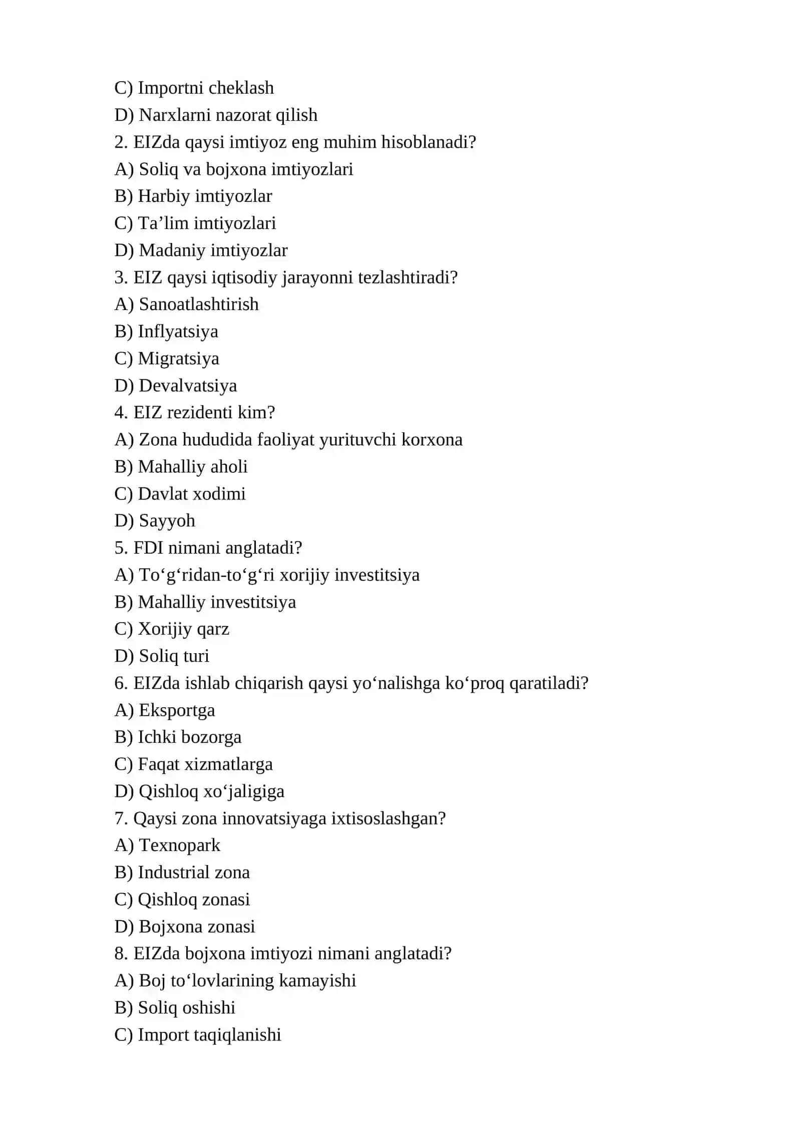 Erkin iqtisodiy zonalar 4
