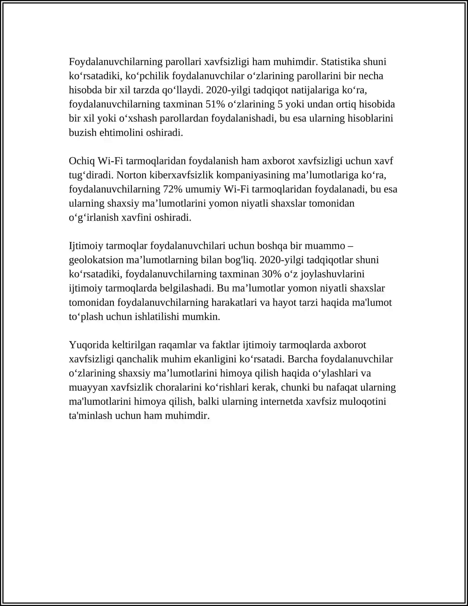IJTIMOIY TARMOQLARDA AXBOROT XURUJLARI VA TAHDIDLAR 4