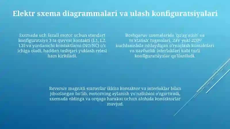 Magnitli ishga tushurgichlar ulanish sxemalari va montaji 4