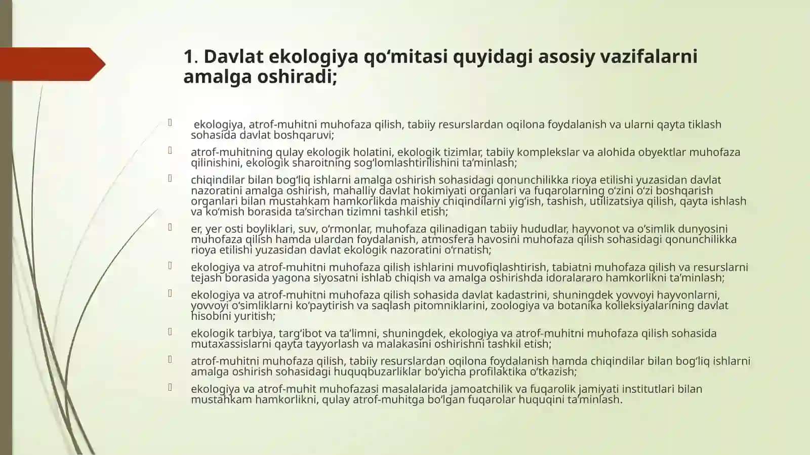 Atrof muhitni muhofaza qilish bo'rasida hukumat qonunlari, qarorlar va ularning tahlili 4