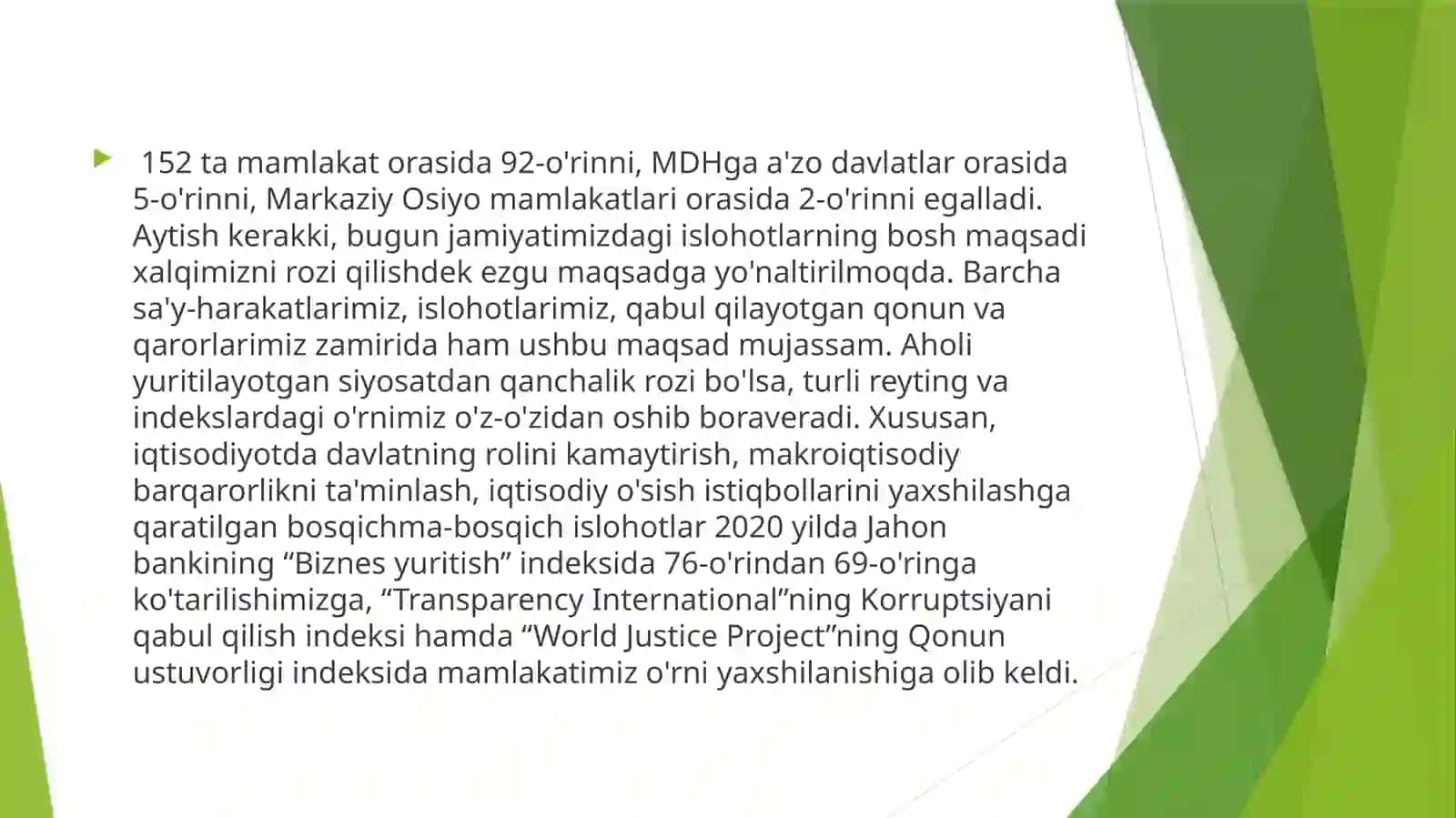 O'zbekistonning integratsiyalashuvi Insoniyat taraqqiyoti, Ma'muriy Geografiya 4