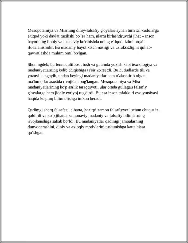 FALSAFIY TAFAKKUR TARAQQIYOTI BOSQICHLARI: SHARQ FALSAFASI 4