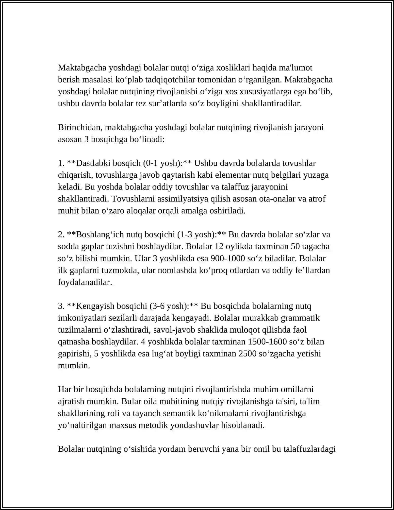 MAKTABGACHA KATTA YOSHDAGI BOLALAR NUTQINI ÕSTIRISHNING VAZIFALARI METODLARI VA VOSITALARI 4