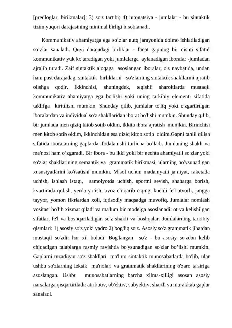 Ingliz va o’zbek tilida gapni tahlil qilish 4
