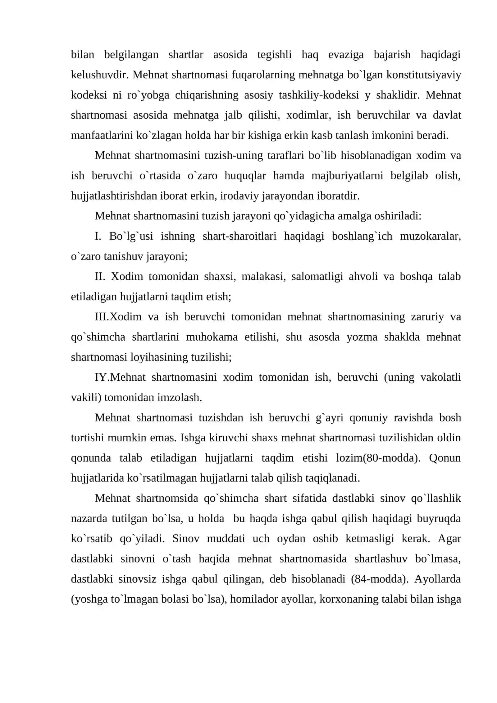 O'zbekiston respublikasi mehnat kodeksi tushunchasi, tamoyillari, tizimi 4