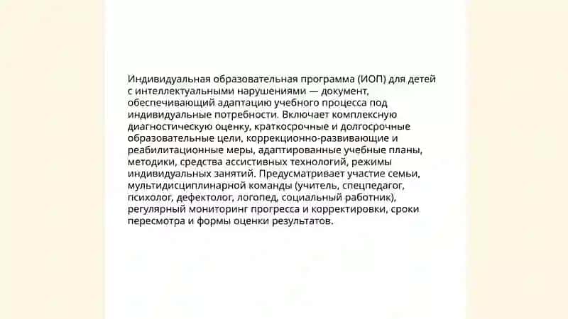Организация учебно-воспитательного процесса для детей с интеллектуальными нарушениями 4