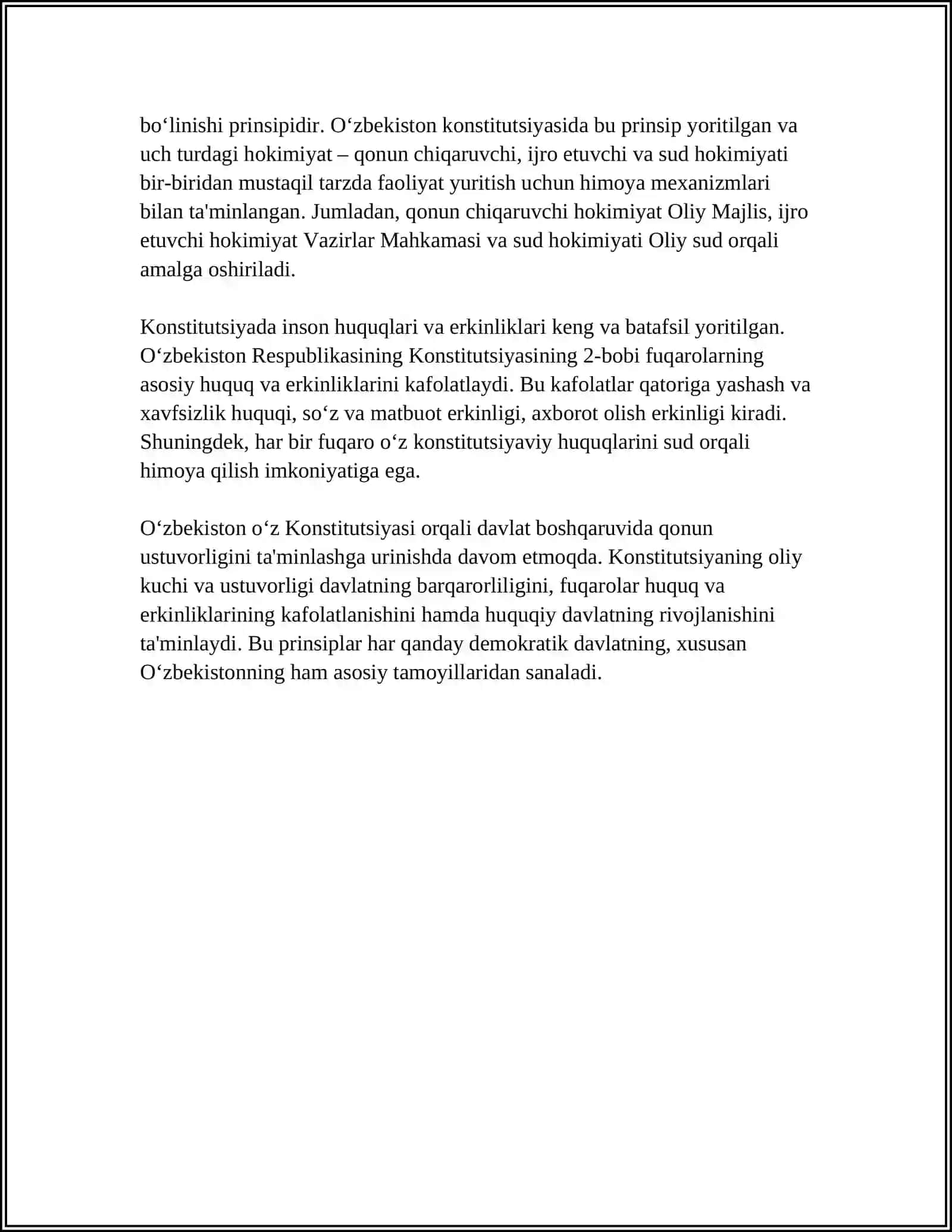 Qonun Ustuvorligi Ta'minlashning Asosiy Mezonlari 4
