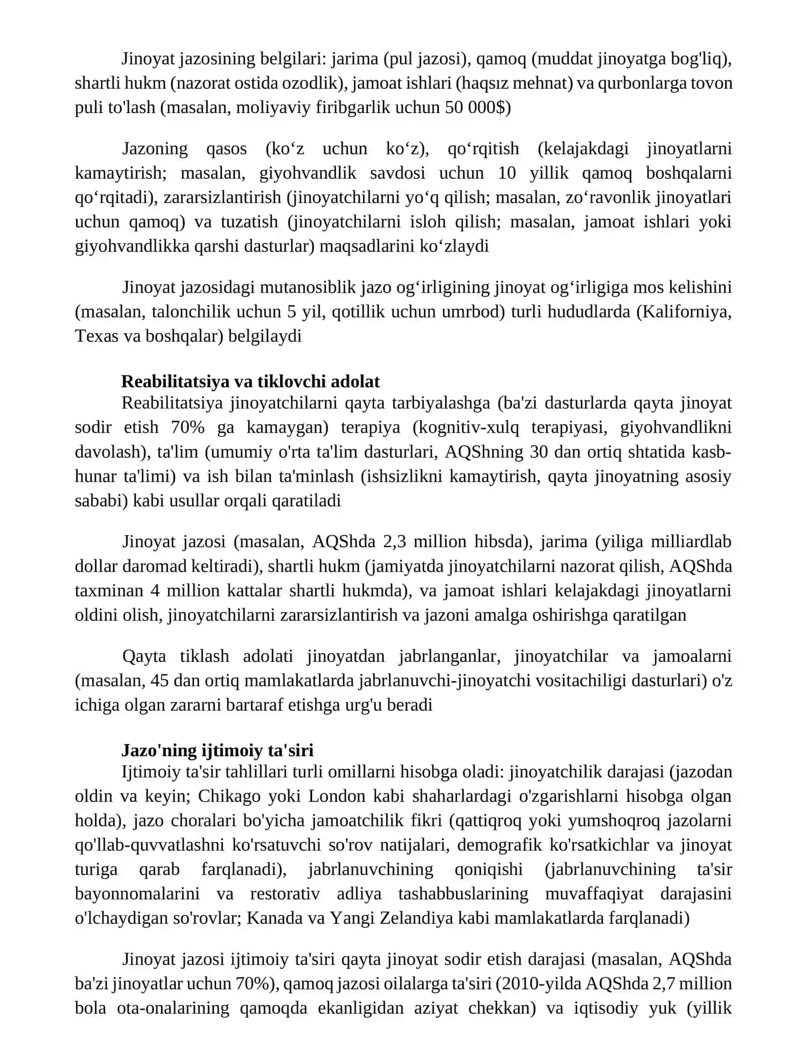 Jinoiy jazo tushunchasi va belgilari 4