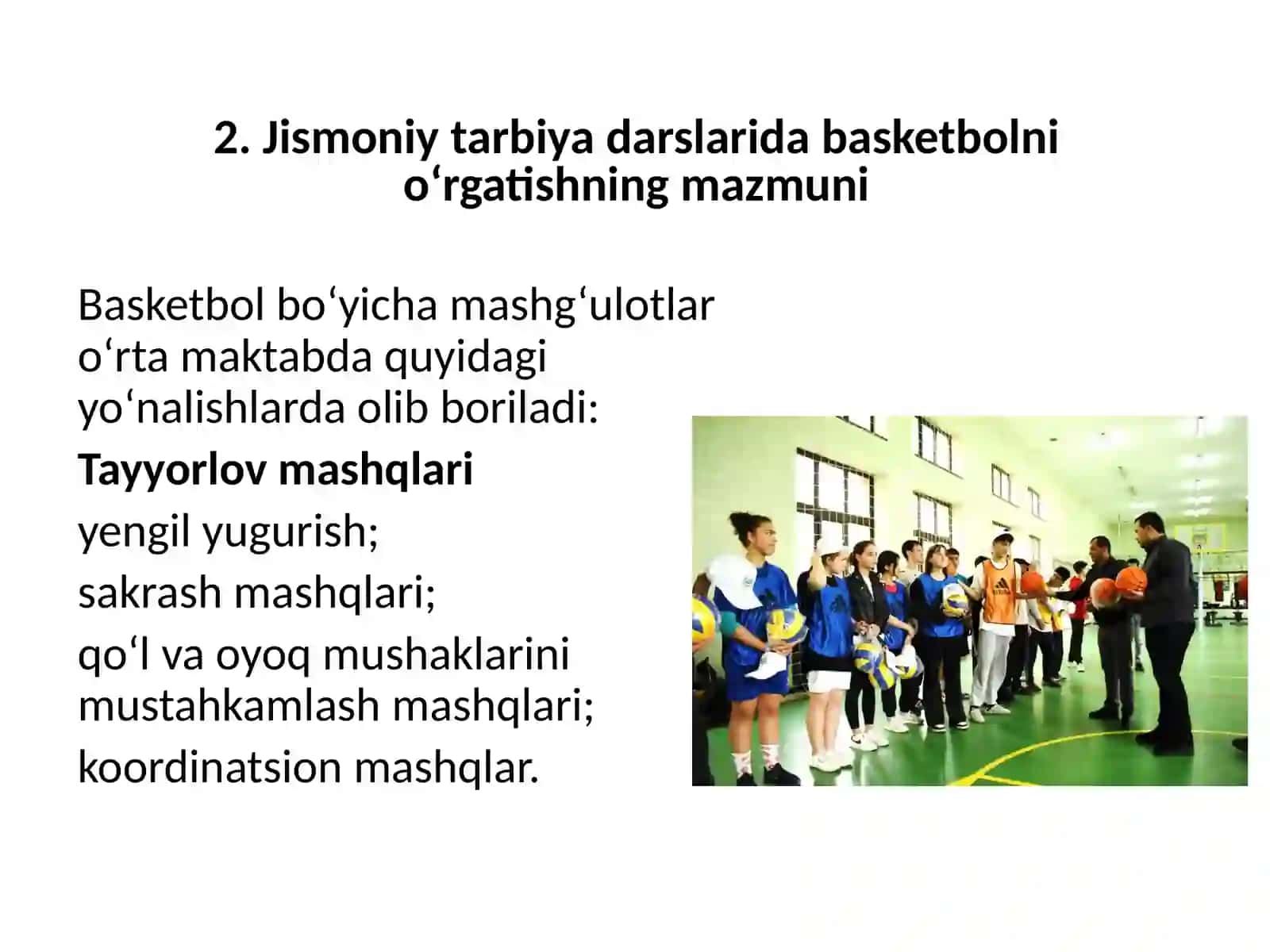 Umumtalim maktablari jismoniy tarbiya darslari: basketbol o'yini 4
