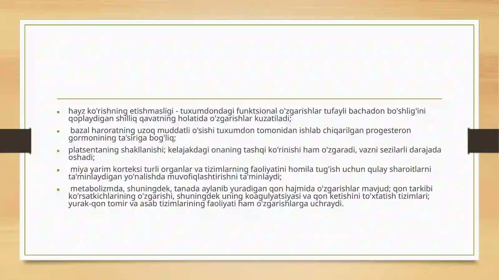 Homiladorlikning fizologik o'zgarishlari 4