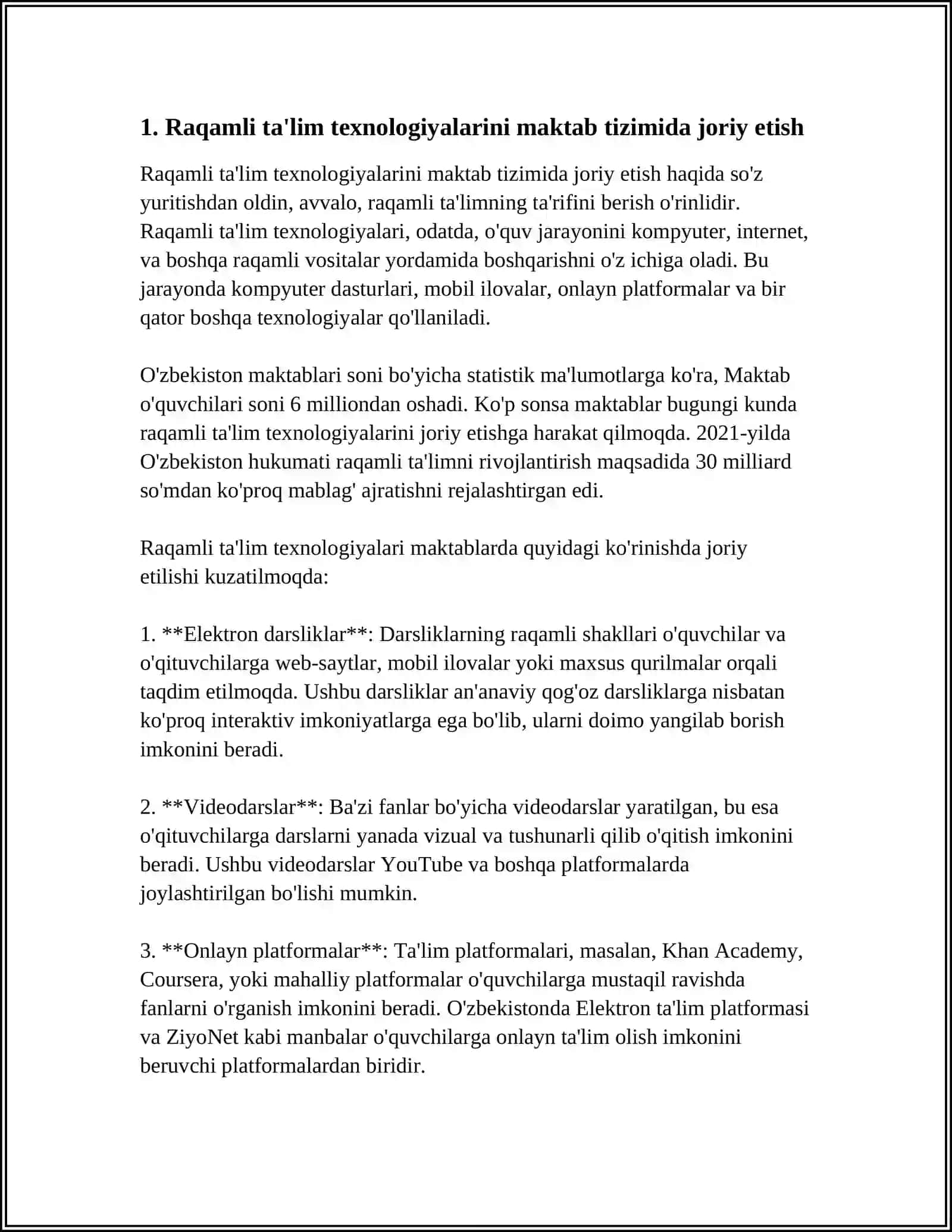 RESPUBLIKADA MAKTAB TAʼLIMIGA DOIR ILMIY TADQIQOTLAR ISHLARINING MAZMUNI MOHIYATI 4