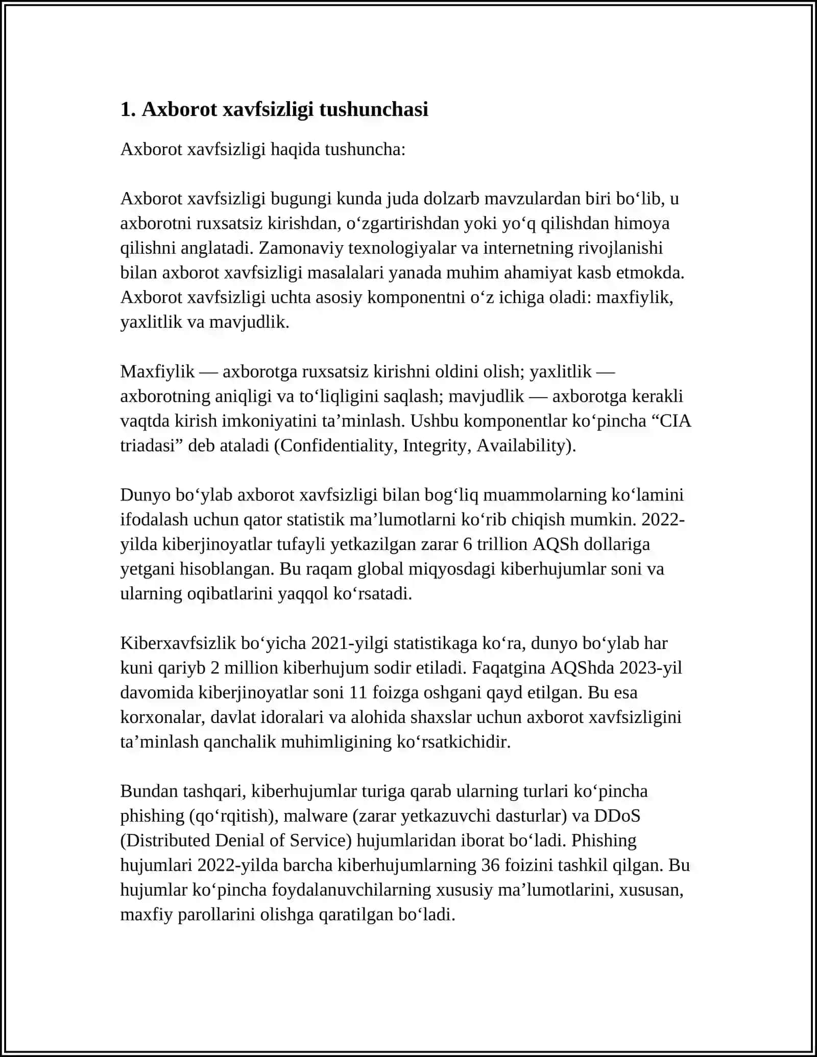 AXBOROT XAVFSIZLIGINI TAʼMINLASHNING GʻOYAVIY NAZARIY ASOSLARI 4