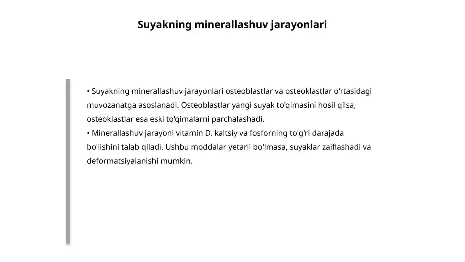 Suyak to'qimalarining minerallashuvi va buzilishlari 4