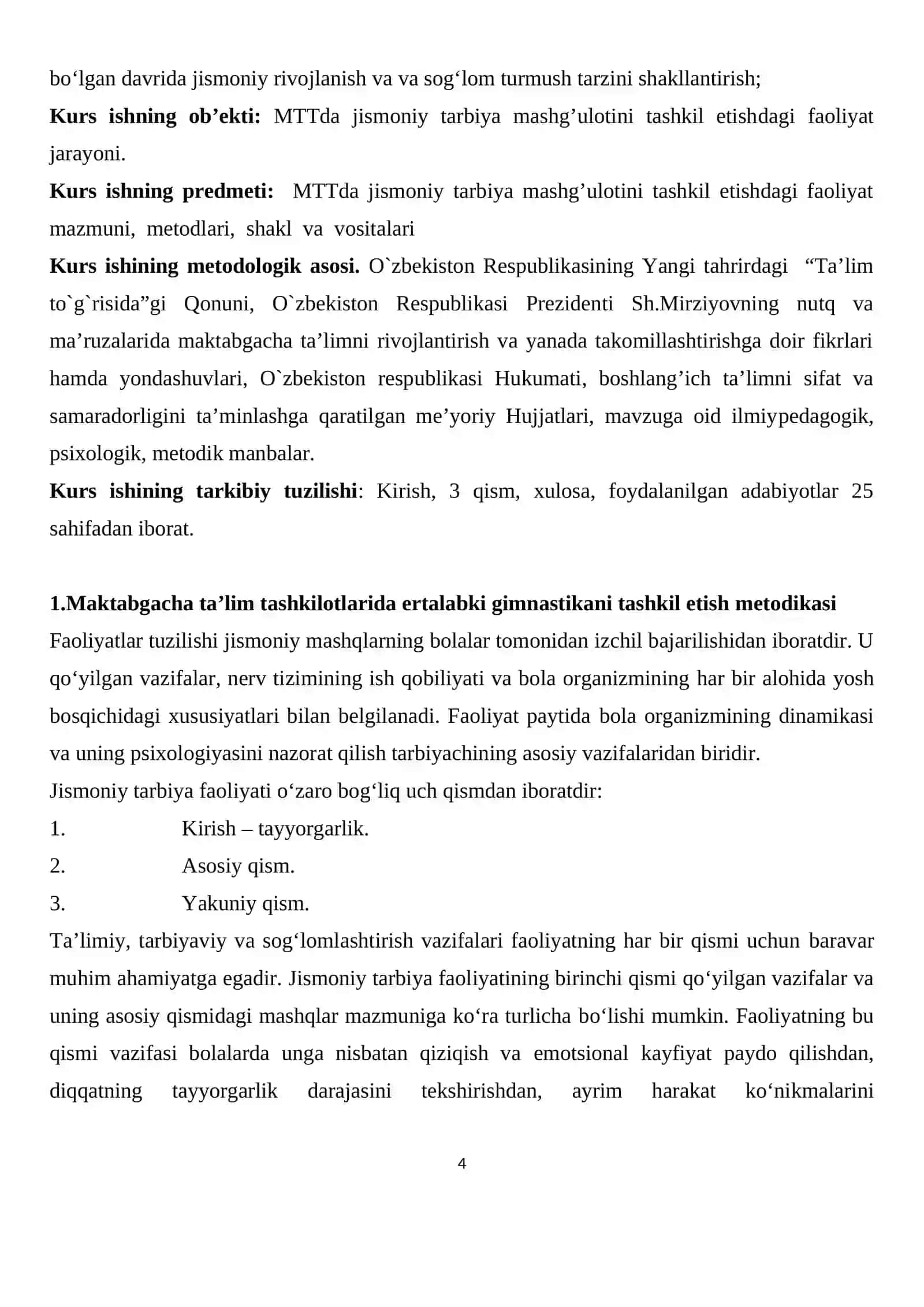 Jismoniy tarbiyani tashkil etish 4