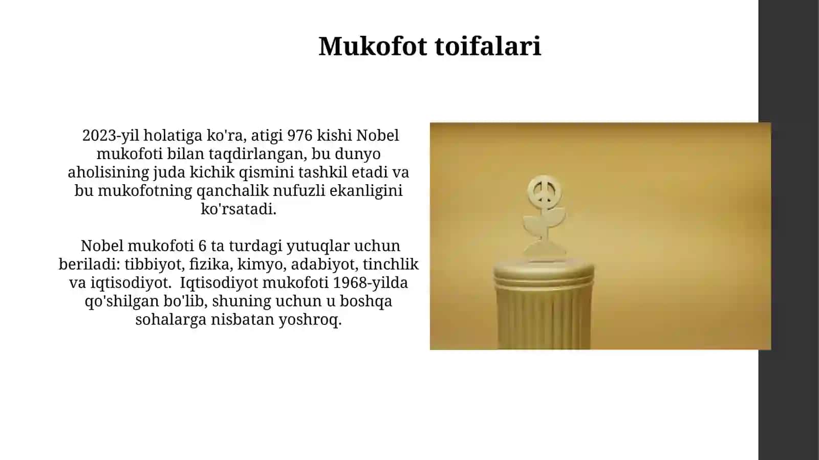 Nobel mukofoti sohiblari 4