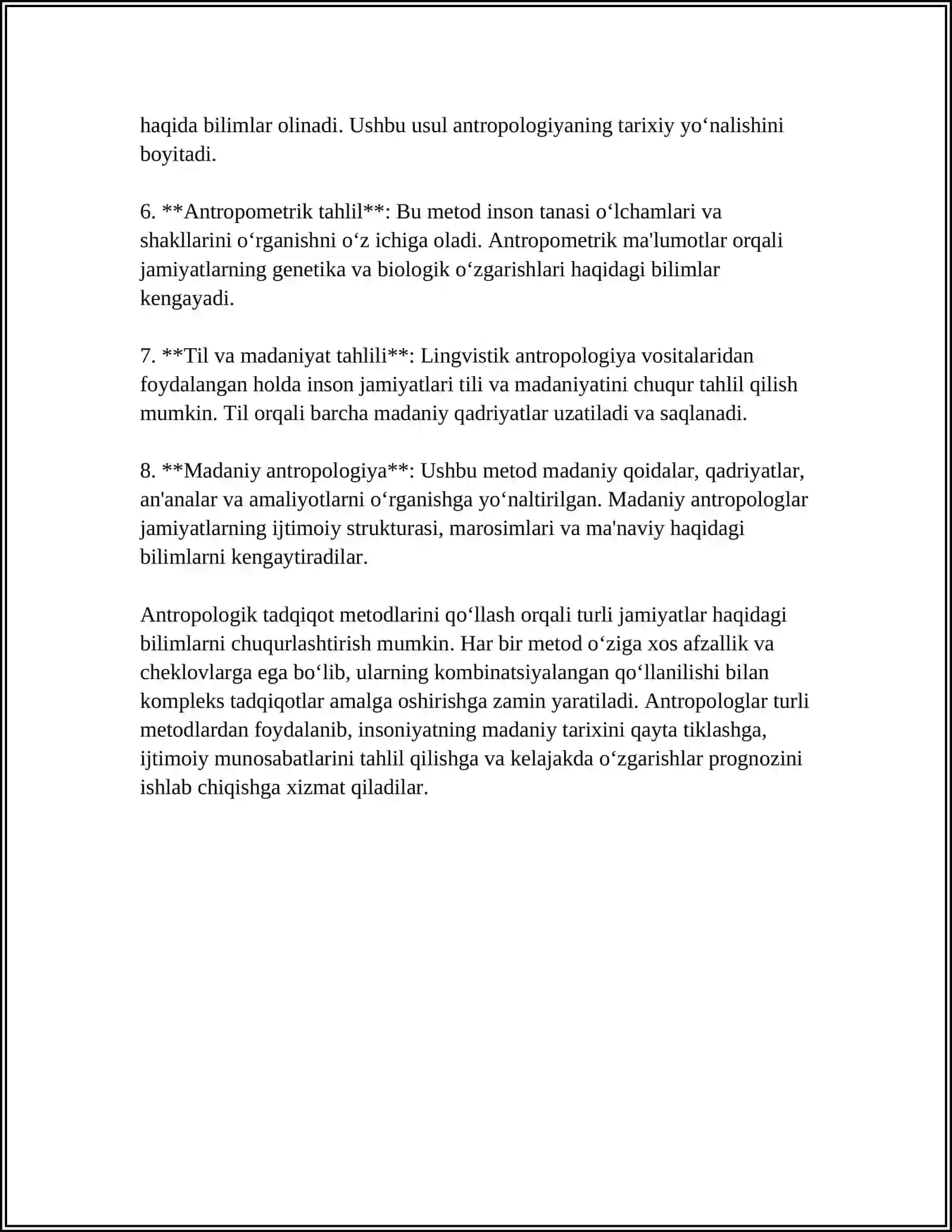 ETNOLOGIYADA ZAMONAVIY YOʻNALISHLAR 4