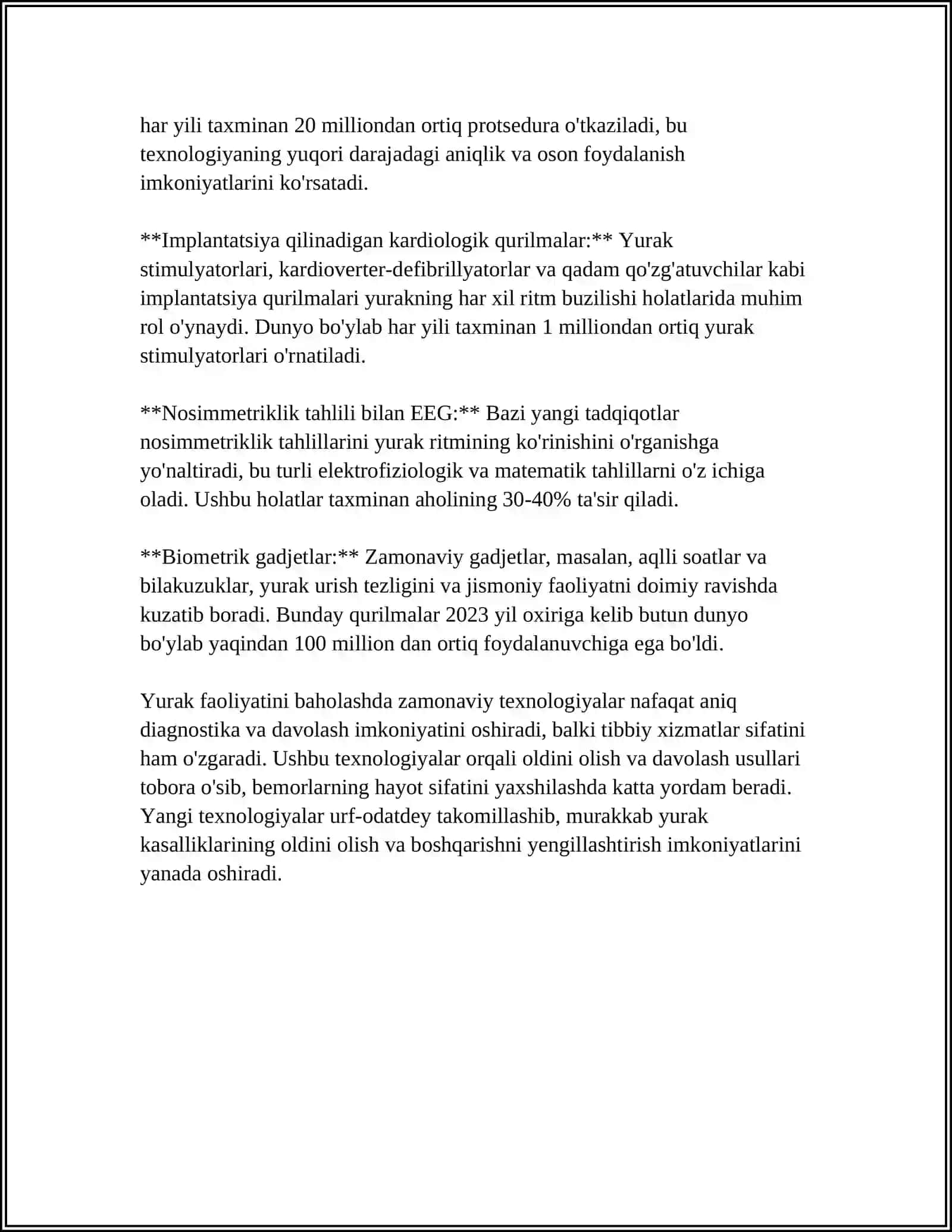 YURAK FAOLIYATINI TEKSHIRISH YANGI USULLARI 4