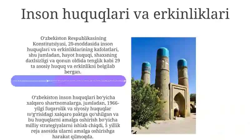 O‘zbekiston suveren, demokratik, huquqiy, ijtimoiy va dunyoviy davlat 4