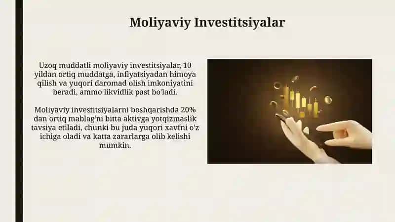Moliyaviy investitsion va porfellarni shakllantirish va jalb etish yoʻllari 4