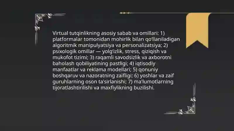 Virtual tutqinlikka qarshi kurash 4