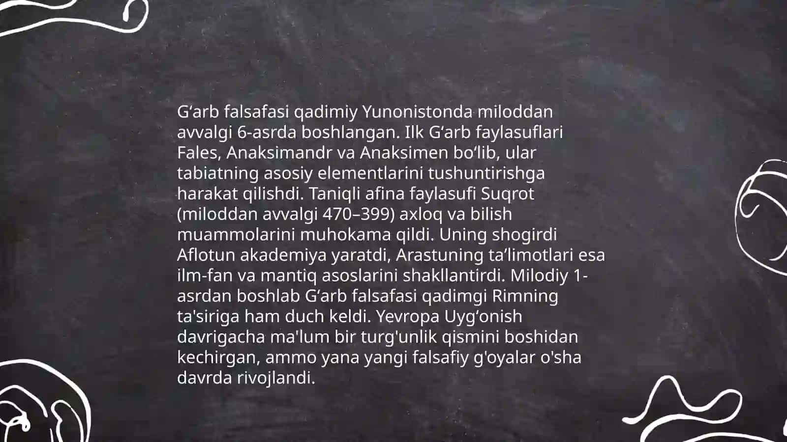 Sharq va G’arb Falsafasi 4