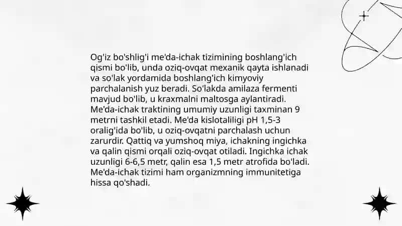 Hazm qilish sistemasi organlari va parvarishi 4