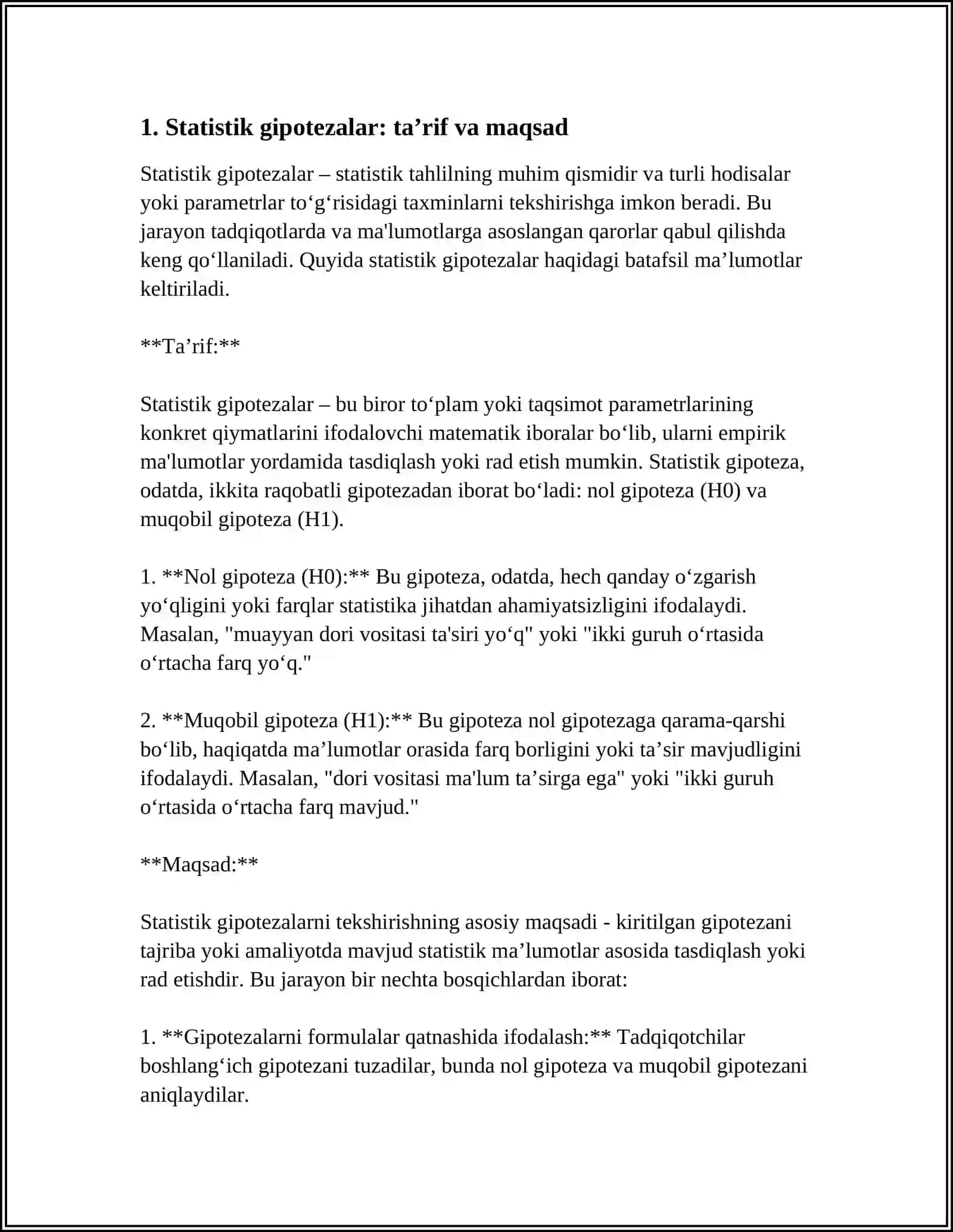 Sitatistik gepofezalar va ularning tasnifi 4