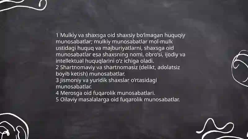 Fuqorolik huquqiy munosabatlar tushunchasi va turlari 4