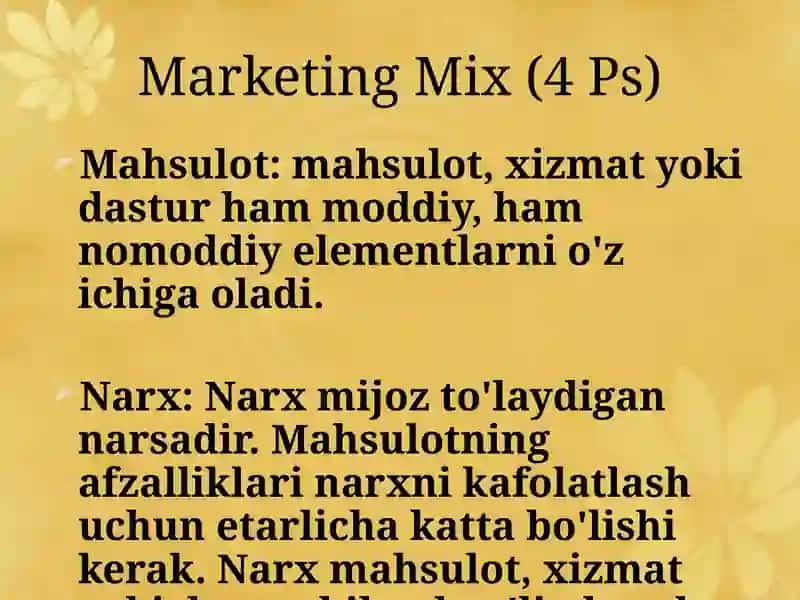 Marketing Mix 4