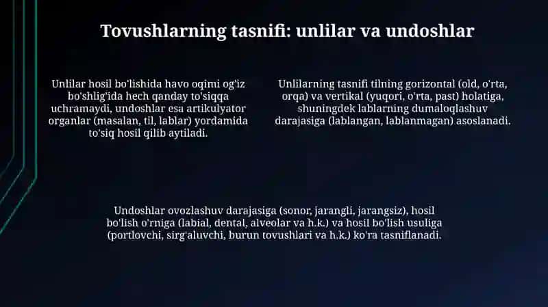 Tilning fonetik va fonologik sathi fonetika aspektlari 4