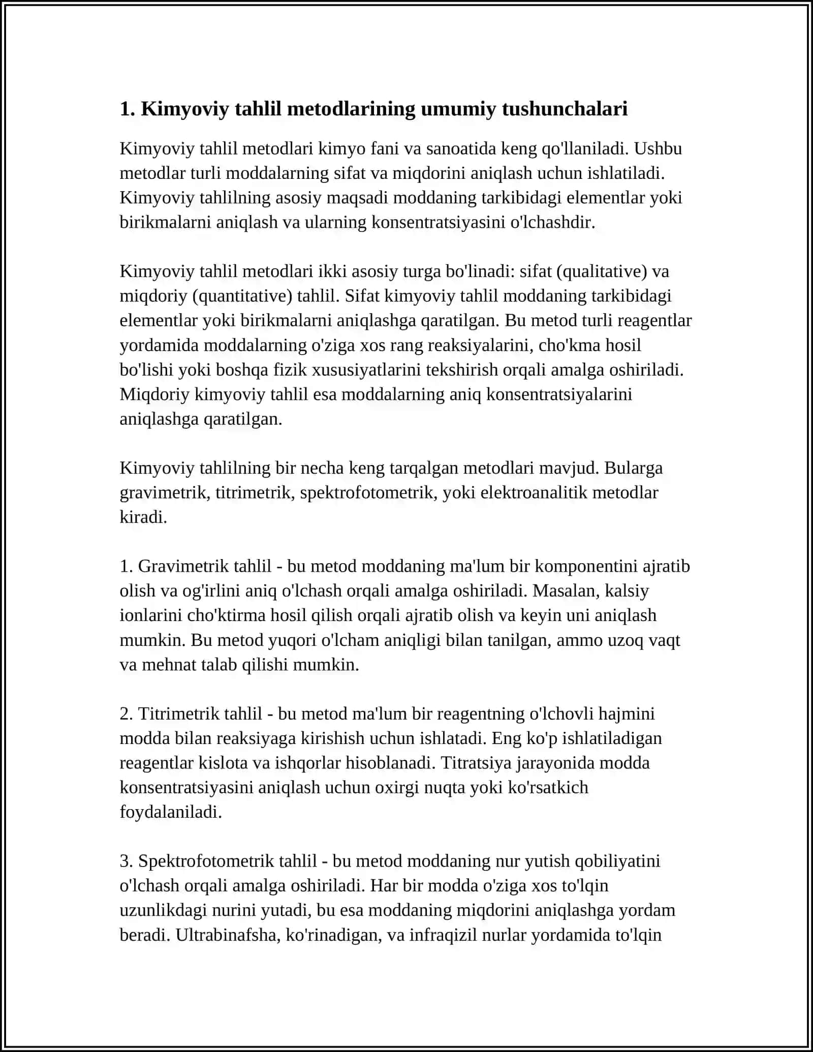 KIMYOVIY ANALIZ USULLARI VA ULARNING QISHLOQ XOJALIGIDA QOʻLLANILISHI 4