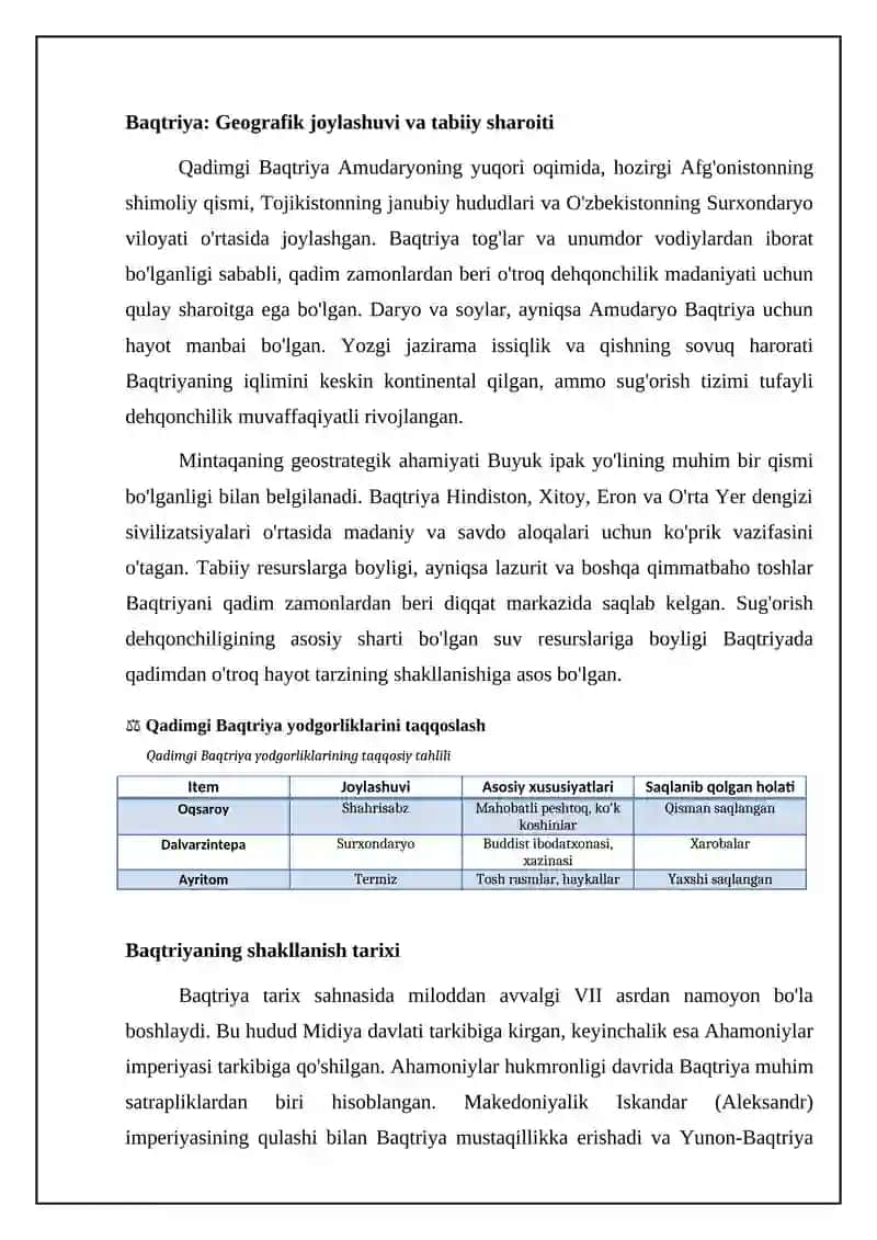Qadimgi Baqtriya: Tarix va Geografiya 4
