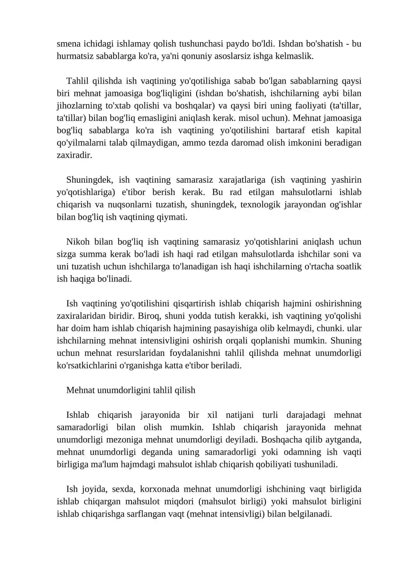 Mehnat resurslaridan foydalanish tahlili mavzusidagi loyiha 4